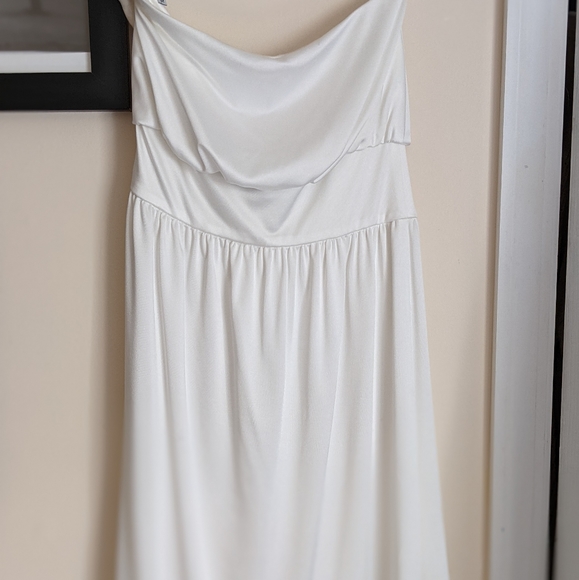 Halston Heritage Ivory Strapless Dress Size 4 - Picture 4 of 6